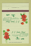 Matchbook Cover - JC Tucker Flowers New Castle PA 40 Strike