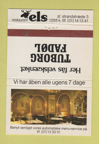 Matchbook Cover - Tuborg Fadol Els Restaurant  40 Strike