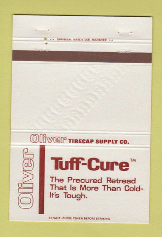 Matchbook Cover - Tuff Cure Oliver Tirecap Flemington NJ tires 40 Strike