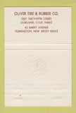 Matchbook Cover - Tuff Cure Oliver Tirecap Flemington NJ tires 40 Strike