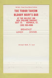 Matchbook Cover Tudor Tavern Bloody Mary's Bar Holiday Inn Norwalk CT 40 Strike