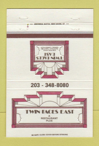 Matchbook Cover - Twin Faces East Darien CT 40 Strike