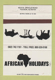 Matchbook Cover - African Holidays Tucson AZ 40 Strike