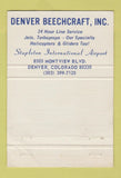 Matchbook Cover - Beechcraft Airplanes Denver Colorado WEAR 40 Strike