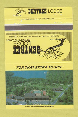 Matchbook Cover - Bentree Lodge Branson MO 40 Strike