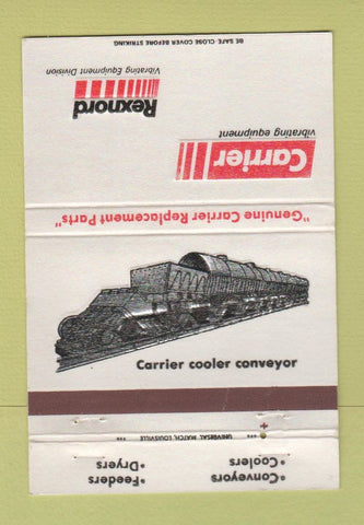 Matchbook Cover - Carrier Conveyor Vibrating Equipment Louisville KY 40 Strike