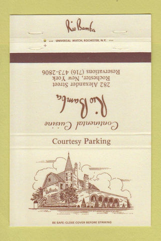 Matchbook Cover - Rio Bamba Rochester NY 40 Strike
