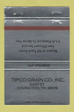Matchbook Cover - Tipco Grain Covington TN SILVER 40 Strike