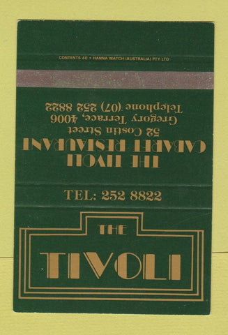 Matchbook Cover - The Tivoli Cabaret Gregory Terrace Australia SAMPLE 40 Strike
