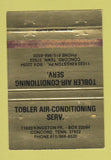 Matchbook Cover - Tobler Air Conditioning Concord TN WORN 40 Strike