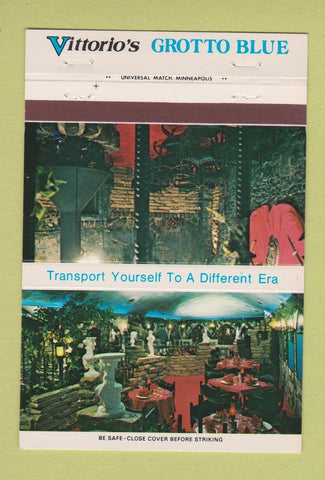 Matchbook Cover - Vittorio's Grotto Blue Stillwater MN 40 Strike