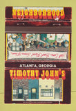 Matchbook Cover - Tomothy John's Atlanta GA 40 Strike
