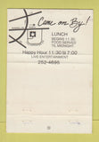 Matchbook Cover - Tomothy John's Atlanta GA 40 Strike