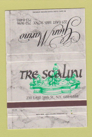 Matchbook Cover - Gian Marino Tre Scalini New York City 40 Strike