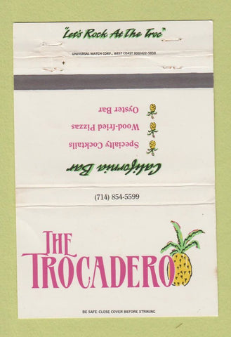 Matchbook Cover - The Trocadero Irvine CA WEAR 40 Strike