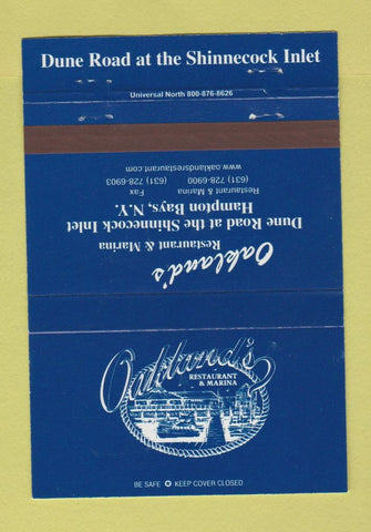Matchbook Cover - Oakland's Restaurant Marina Hampton Bays NY 40 Strike