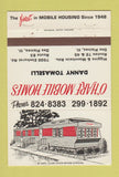 Matchbook Cover - O'Hare Mobile Homes Des Plaines IL Danny Tomaselli 40 Strike
