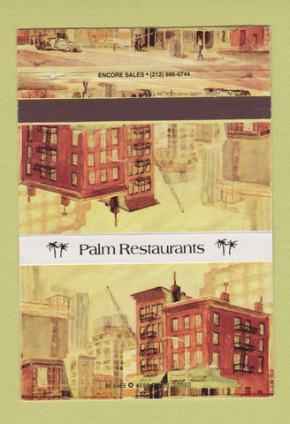 Matchbook Cover - Palm Restaurants CHAIN 40 Strike