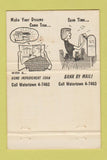 Matchbook Cover - Watertown Savings Bank MA DOUBLE PRINT 40 Strike