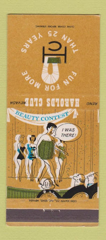 Matchbook Cover - Harolds Club Reno NV Casino girlie 30 Strike