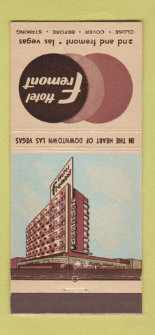 Matchbook Cover - Hotel Fremont Los Vegas NV 30 Stick