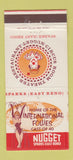 Matchbook Cover - Nuggets Casino Sparks NV casino clown girlie 30 Strike