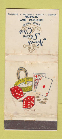 Matchbook Cover - North Shore Club Cyrstal Bay NV WORN casino 30 Stick