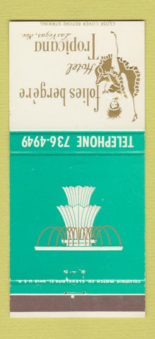Matchbook Cover - Hotel Tropicana Las Vegas NV girlie 30 Strike