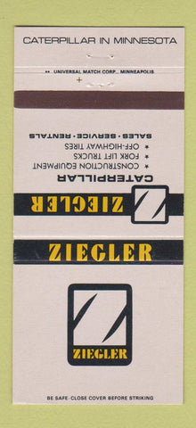 Matchbook Cover - Ziegler Caterpillar Tractors Duluth Buhl Hibbing MN 30 Strike