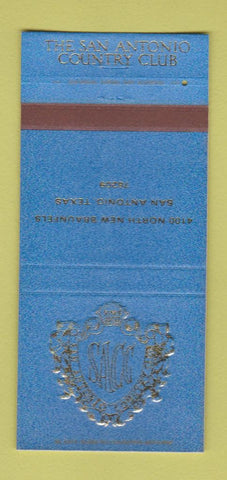 Matchbook Cover - San Antonio Country Club TX 30 Strike
