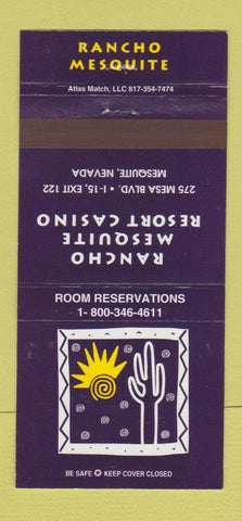 Matchbook Cover - Rancho Mesquite NV resort casino 30 Strike