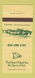 Matchbook Cover - Boar's Head Inn Sports Club Charlottesville VA 30 Strike