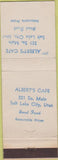 Matchbook Cover - Albert's Cafe Salt Lake City UT STAMPED