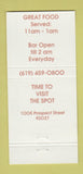 Matchbook Cover - The Spot La Jolla CA 30 Strike