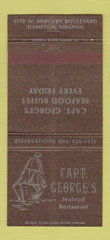 Matchbook Cover - Captain George's Seafood Hampton VA 30 Strike