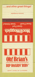 Matchbook Cover - Oh Brian's Ribs  30 Strike