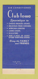 Matchbook Cover - Club Iowa Charles City IA 30 Strike