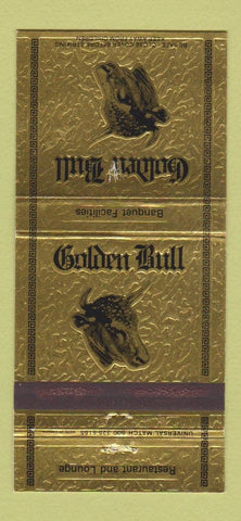 Matchbook Cover - Golden Bull Restaurant Adelphi Gaithersburg MD 30 Strike