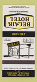 Matchbook Cover - Belair Hotel Chicago IL 30 Strike