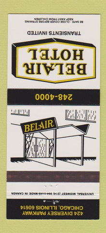 Matchbook Cover - Belair Hotel Chicago IL 30 Strike