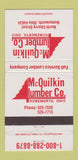 Matchbook Cover - McQuilkin Lumber Homeworth OH 30 Strike