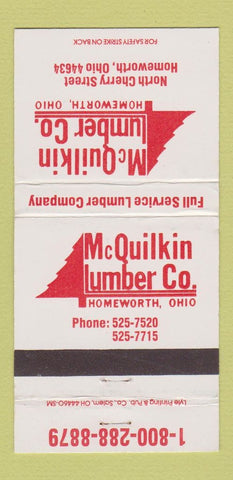 Matchbook Cover - McQuilkin Lumber Homeworth OH 30 Strike