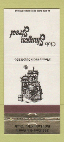 Matchbook Cover - Club Stanyon Street Salt Lake City UT 30 Strike