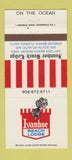 Matchbook Cover - Ivanhoe Beach Lodge Ormond Beach FL 30 Strike