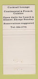 Matchbook Cover - Sixteen East Restaurant Columbus OH 30 Strike