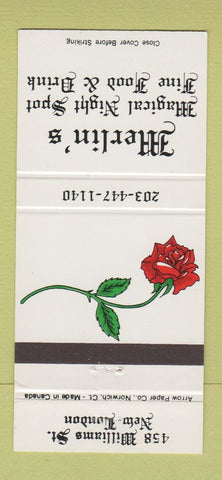 Matchbook Cover - Merlin's Magical Night Spot New London CT 30 Strike