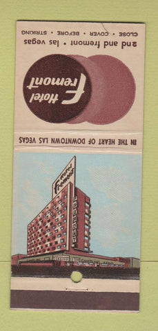Matchbook Cover - Hotel Fremont Los Vegas NV 30 Stick