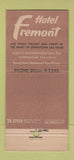 Matchbook Cover - Hotel Fremont Los Vegas NV 30 Stick