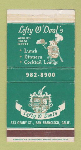 Matchbox - Lefty O'Doul's San Francisco CA Baseball WEAR