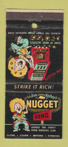 Matchbook Cover - Jim Kelley's Nugget Casino Reno NV 30 Stick
